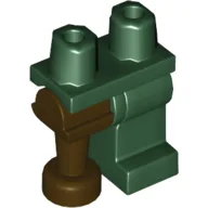 Left Leg, Dark Brown Right Peg Leg, Dark Green Hips / Dark Green