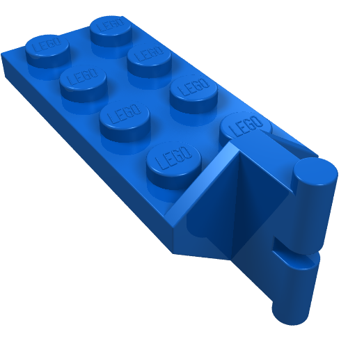 Lego Hinge Plate 2 x 4 with Articulated Joint - Male / Blue