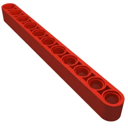 Technic Beam 1 x 11 Thick / Red