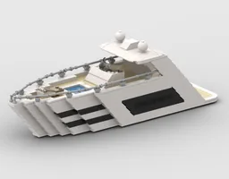 Small Yacht with interior (minifig scale)