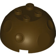 Lego Rock Arctic Globe, Top / Dark Brown
