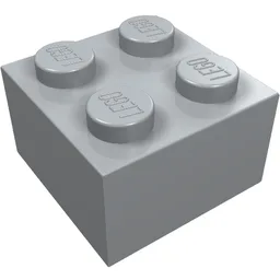 Brick 2 x 2 / Light Bluish Gray
