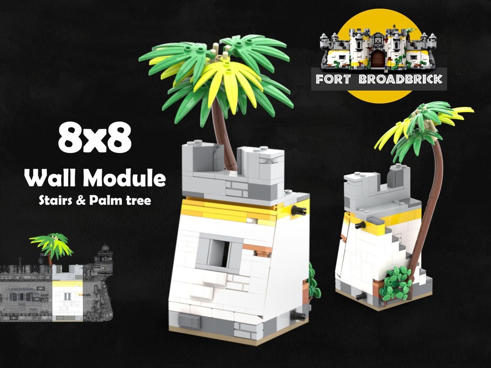 Lego Fort Broadbrick - 8x8 Wall module