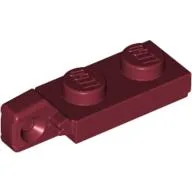 Hinge Plate 1 x 2 Locking with 1 Finger On End, with Groove / Dark Red