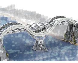 Monorail Track Train Bridge
