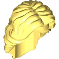 Lego Hair Mid-Length Wavy with Center Part / Bright Light Yellow