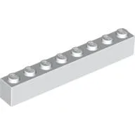 Brick 1 x 8 / White