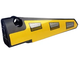 Technic, Panel Fairing # 5 Long Smooth, Side A with Silver Tread Plates on Yellow Background Pattern (Sticker) - Set 42094