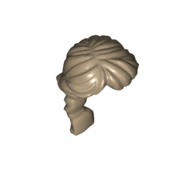 Lego Hair Ponytail Long French Braided / Dark Tan
