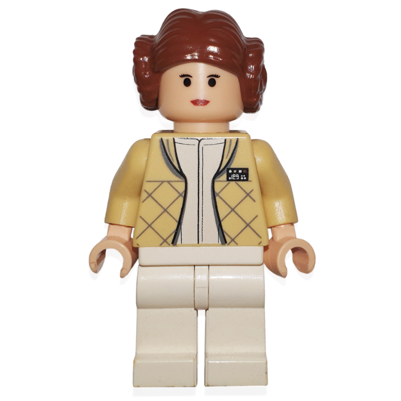 Lego Princess Leia, Hoth Outfit, Tan Jacket, Reddish Brown Hair