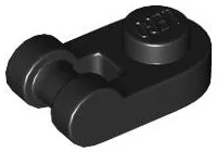 Plate Special 1 x 1 Rounded with Handle / Black