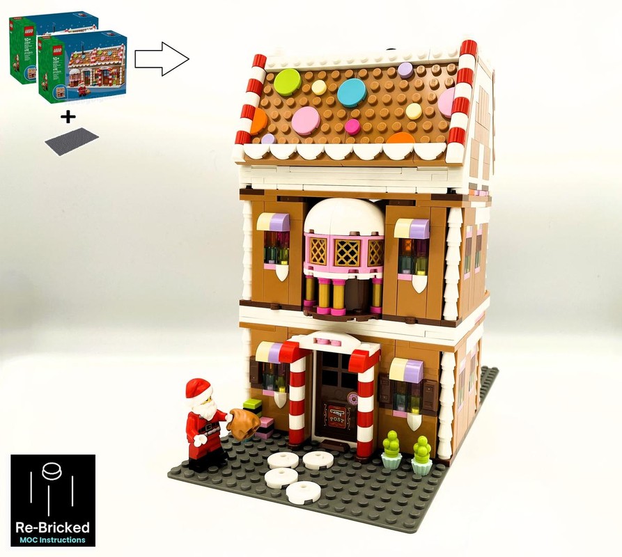 Lego Gingerbread House Modular Alternate build of 2x40809