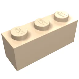 Brick 1 x 3 / Light Nougat