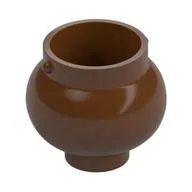 Minifig Pot Small with Handle Holders / Reddish Brown