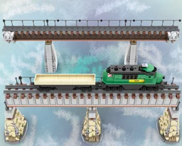 Box Girder Bridge and 3-Wide Train