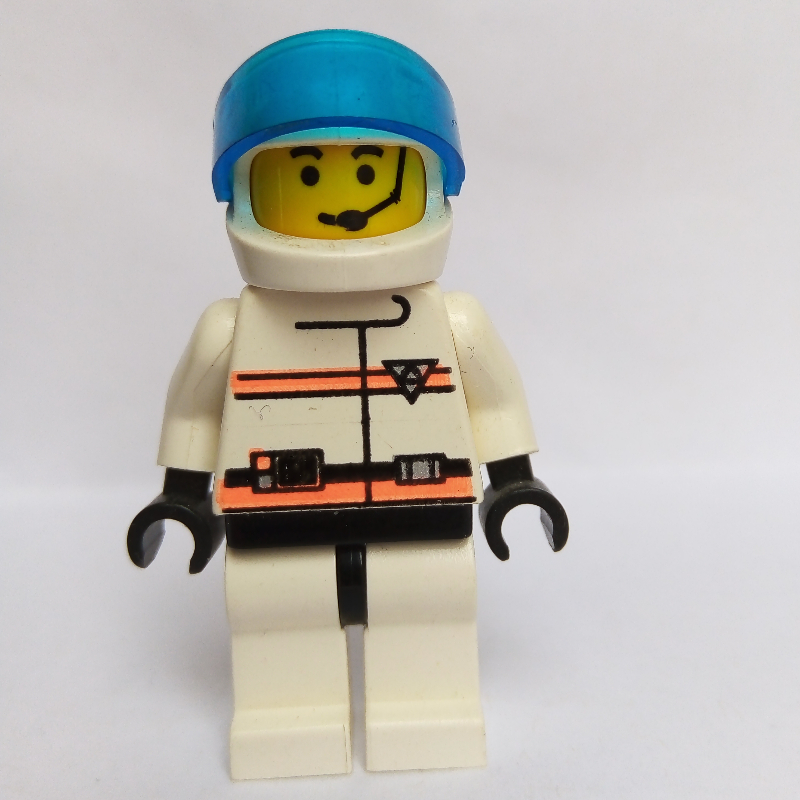 Lego Res-Q Man, White Helmet with Visor, Headset