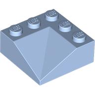 Lego Brick Sloped 33° 3 x 3 Double Concave / Bright Light Blue