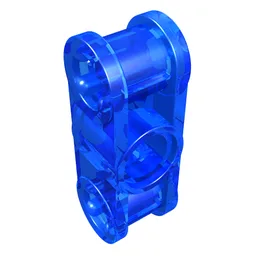 Technic Axle and Pin Connector Perpendicular 3L with Centre Pin Hole / Trans-Dark Blue