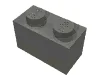 Brick 1 x 2 / Dark Bluish Gray