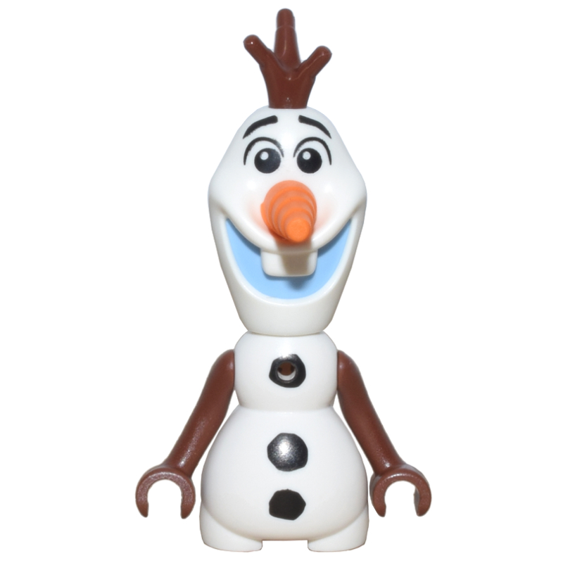 Lego Olaf, Micro-Doll Arms, Stick Hair, Bright Light Blue Mouth