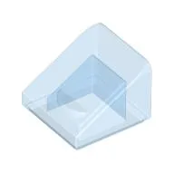 Brick Sloped 30° 1 x 1 x 2/3 (Cheese Slope) / Trans-Medium Blue