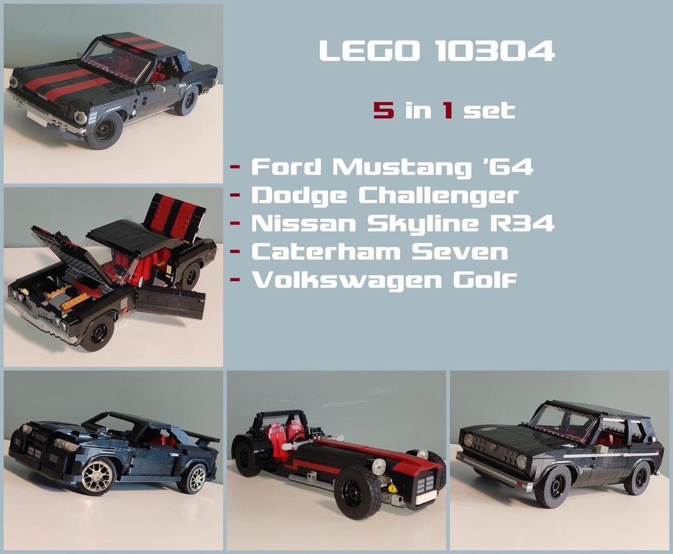 Lego 10304 5 in 1 Alternative set