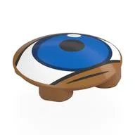 Plate Round 2 x 2 with Rounded Bottom with White Eye, Blue Iris Print