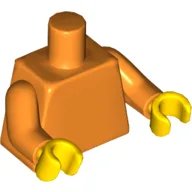 Torso, Orange Arms, Yellow Hands [Plain] / Orange