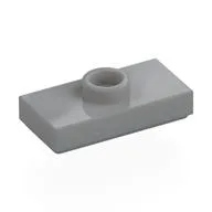 Plate Special 1 x 2 with 1 Stud with Groove and Inside Stud Holder (Jumper) / Light Bluish Gray