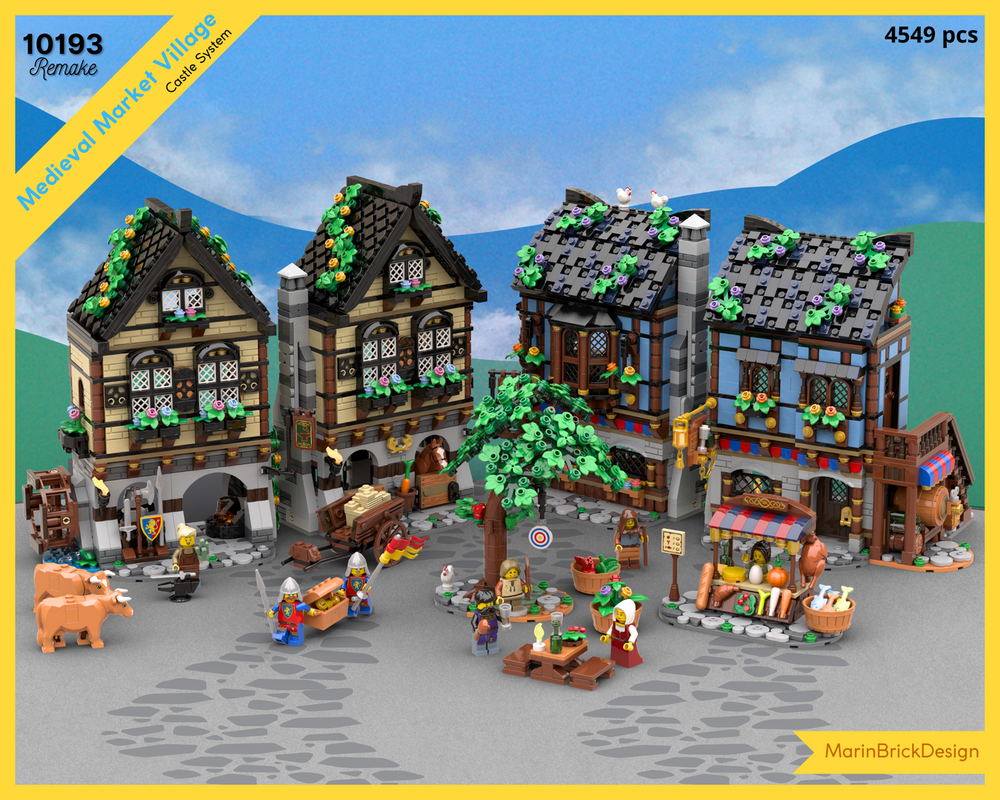 LEGO 10193 Medieval Market Village Remake MOC Instructions