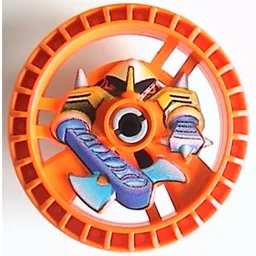 Technic Disc 5 x 5 Notched, Axer Print / Orange