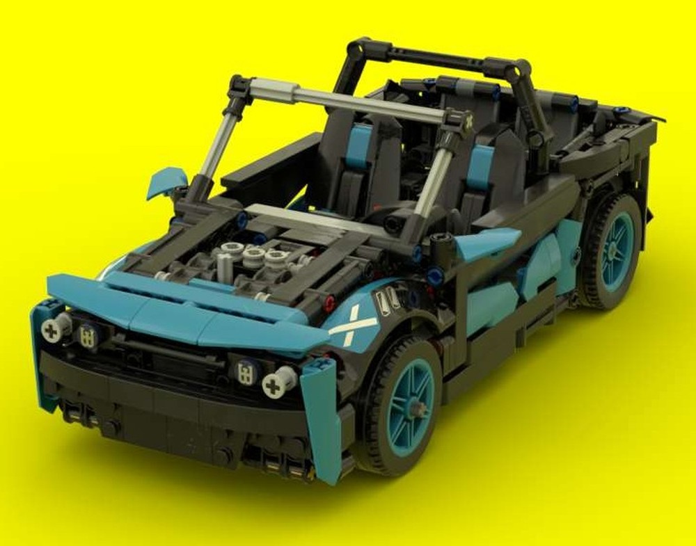 Lego VW Golf Mk1 cabriolet (FWD Blue)