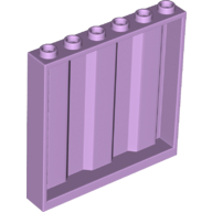 Lego Panel 1 x 6 x 5 [Vertical Corrugated] / Lavender
