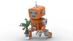 Orange space robot