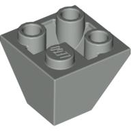 Lego Brick Sloped Inverted 45° 2 x 2 Double Convex / Light Gray