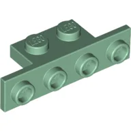 Bracket 1 x 2 - 1 x 4 [Square Corners] / Sand Green