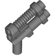 Weapon Gun / Pistol Two Barrel, 10 Ribs / Dark Bluish Gray