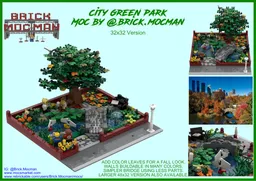 City Green - Central Park & Pond - 32x32 Baseplate
