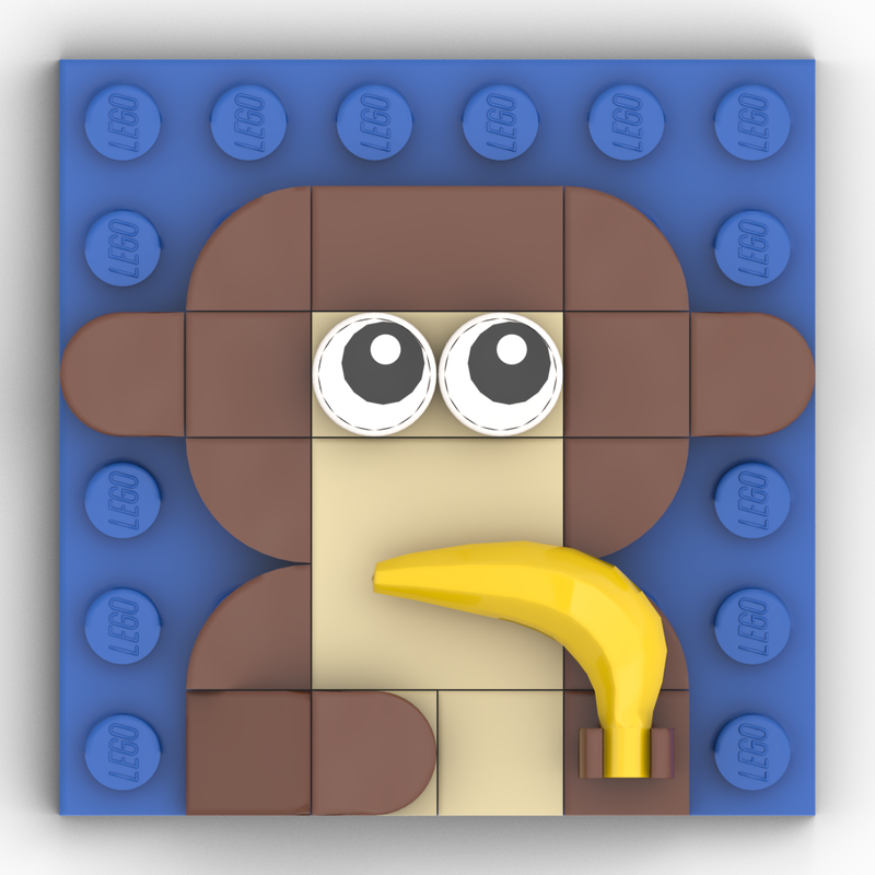 Lego Monkey Mosaic