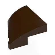 Brick Wedged, Curved 2 x 2 with Stud Notch Right / Dark Brown