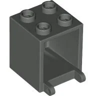 Box 2 x 2 x 2 [Hollow Studs] / Dark Gray
