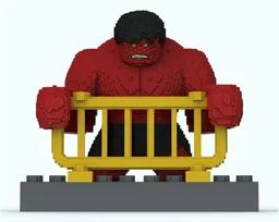 Superhero Monster - Upscaled Brick Figure