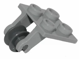 Plate, Modified 2 x 2 Thin with Plane Single Wheel Holder and Dark Bluish Gray Pulley Wheel (2415 / 3464)