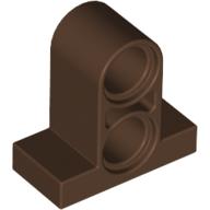 Lego Technic Pin Connector Plate 1 x 2 x 1 2/3 [Two Holes On Top] / Brown