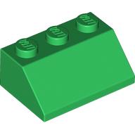 Lego Brick Sloped 45° 2 x 3 / Green