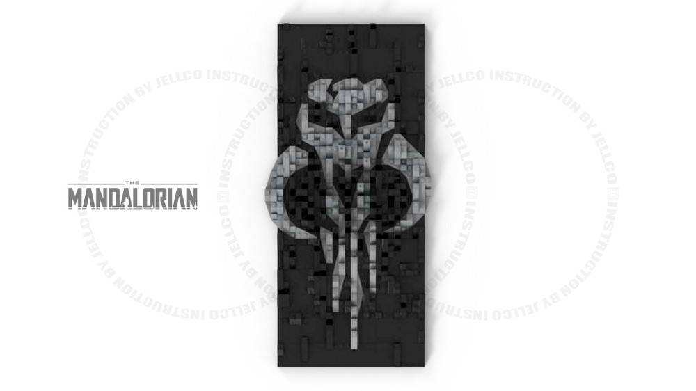 Lego The Planet Mandalore Background Stand(Mythosaur shape stand) for Micro Diorama "Mandalorian Fleet"