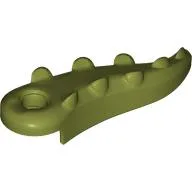 Animal Body Part, Alligator / Crocodile Tail with Hole / Olive Green