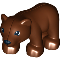 Lego Duplo Animal Bear Cub, New Style / Reddish Brown