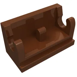Hinge Brick 1 x 2 Base / Reddish Brown