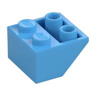 Lego Brick Sloped Inverted 45° 2 x 2 [Ovoid Bottom Pin, Bar-sized Stud Holes] / Medium Blue